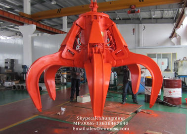 China 10T Electro Hydraulic Orange Peel Crane Grabs For Steel Scrap High Efficiency supplier