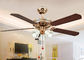 Electroplated Rose Gold Modern Ceiling Fan Light Fixtures with Iron , Acrylic supplier