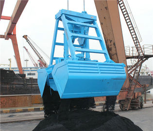 China 24T 8 - 12CBM Wireless Remote Control Sand Grab / Dual Scoop Ship Grab Bucket supplier