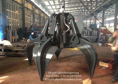 China Industrial Electric Hydraulic Orange Peel Grab / Excavator Scrap Grab 10 Ton - 50T supplier