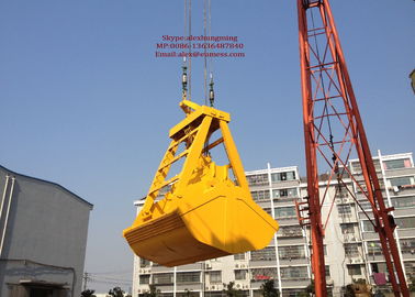 China Crane Mechanical Grabs High Performance Bulk Cargo Loading Four Rope Clamshell Grapple supplier