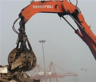 China Hydraulic or Mechanical Excavator Orange Peel Grab for Handling Scrap Metal , Waste Lump supplier