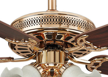 Electroplated Rose Gold Modern Ceiling Fan Light Fixtures with Iron , Acrylic supplier