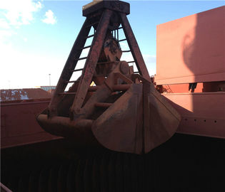 16T Mechanical Clamshell Grab Bucket 10m³  For Bulk Cargo Crane , Customized Color supplier