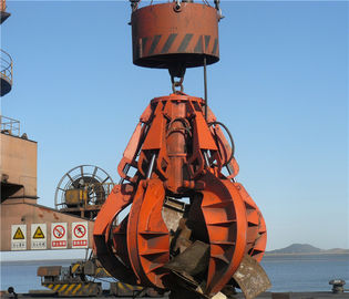 Steel Scrap Loading Motor Hydraulic Grab / Orange Peel Grabs 12 Ton CE Approved supplier