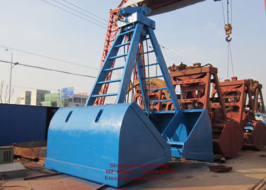 Low Noise and Safety Mechanical Clamshell Grab Bucket , Four Ropes Grapple 10m³ supplier