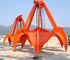 16T Ropes Mechanical Orange Peel Grab 5m³  for Loadiing Sand Stone / Steel Scraps and Ore