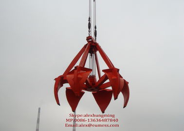 Mechanical Tools Orange Peel Mineral Powder Grapples / Grabs For Bulk Cargo Loading supplier