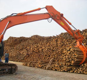 Powerful Excavator Grab Attachment Hydraulic Timber Grab / Excavators Wood Grapple supplier